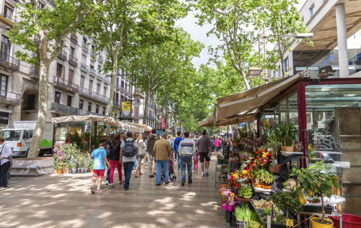 De paseo por La Rambla de Barcelona